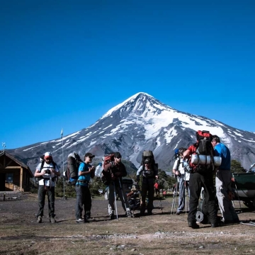  Chequeando equipo antes de arrancar el trekking